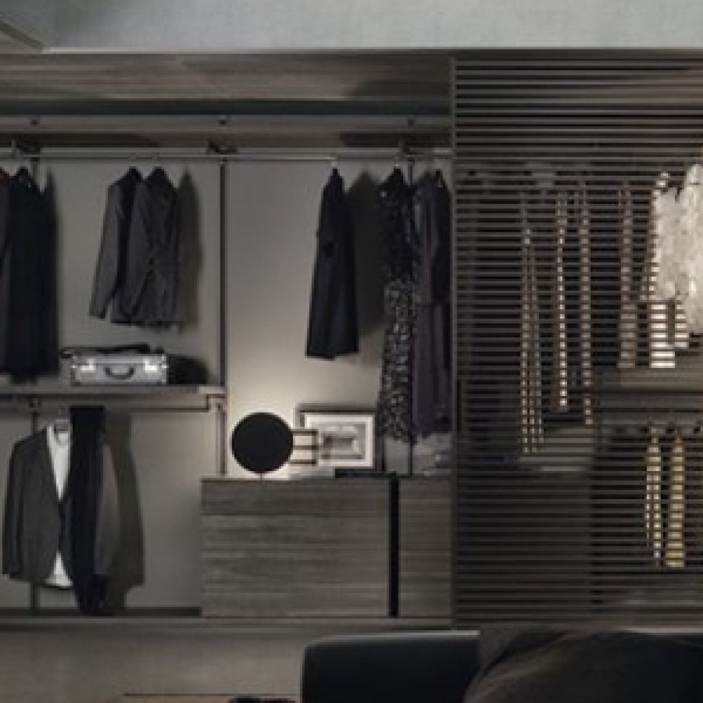 Contemporary Slatted Wood Panels for Cabinet Decor