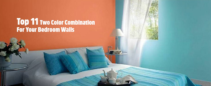 Top 11 Two Colour Combination For Bedroom Walls   Two Color Combination For Your Bedroom Walls 