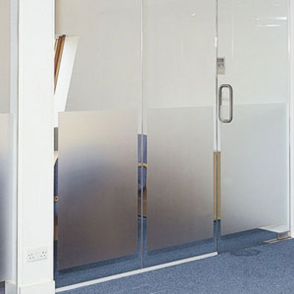 Frosted glass design to protect privacy
