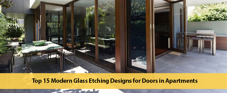 Modern Glass Etching Designs for Doors in Apartments