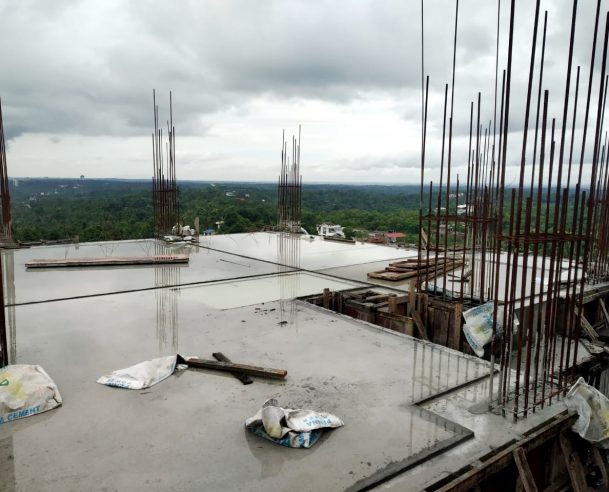 12TH FLOOR ROOF SLAB CASTING COMPLETED