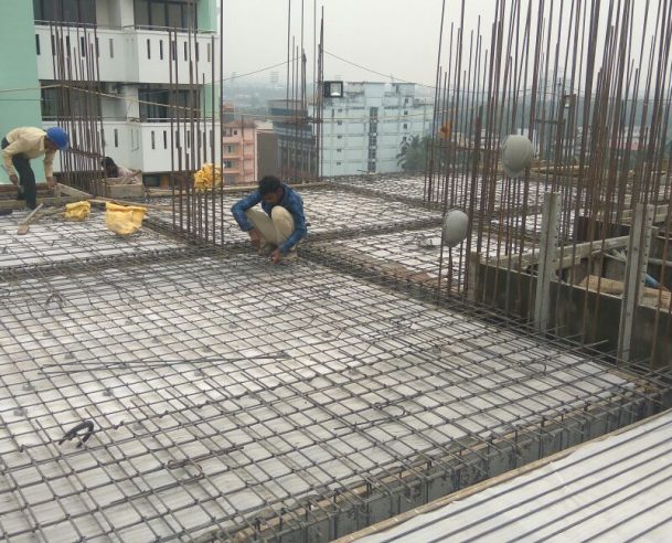 8TH FLOOR SLAB CONCRETING COMPLETED 10-02-2018