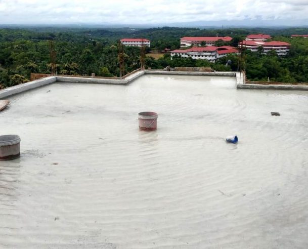 CONCRETING OF TERRACE FLOOR SLAB (FIRST PORTION) COMPLETED : 31-07-2020