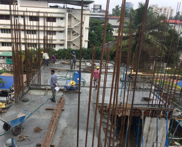 FIRST FLOOR SLAB CASTING - COMPLETED 06.10.2017