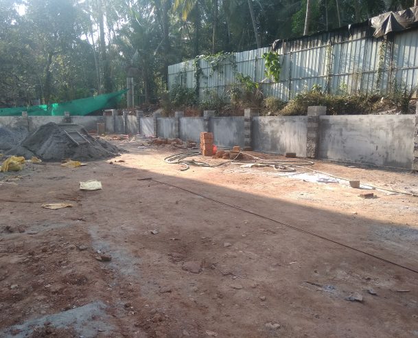 COMPOUND WALL WORK IN PROGRESS - (25% COMPLETED) 31-01-2019