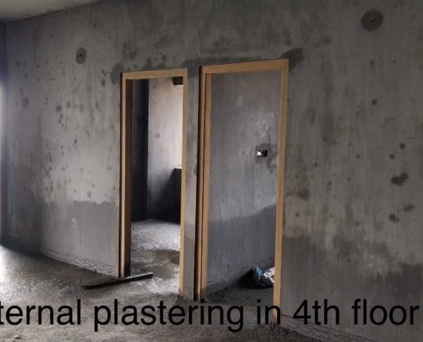 INTERNAL PLASTERING 4TH FLOOR IN PROGRESS : 28-02-2021