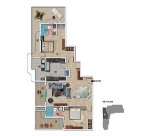 Type B - First Floor 1408 sq.ft - 2BHK